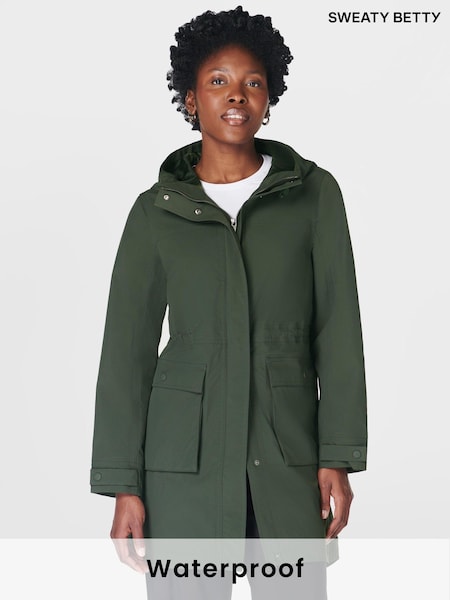 Sweaty Betty Green Stride Waterproof Coats (F47671) | £200