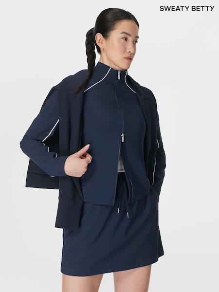 Sweaty Betty Blue Anytime Explorer Zip-Up Sweat Top (F47697) | £98