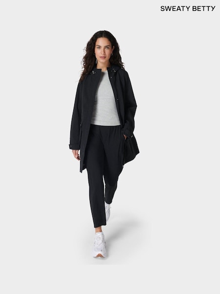 Sweaty Betty Black Stride Waterproof Coats (F47717) | £200