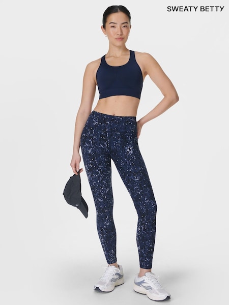 Sweaty Betty Blue Stamina Seamless Sports Bra (F47718) | £35