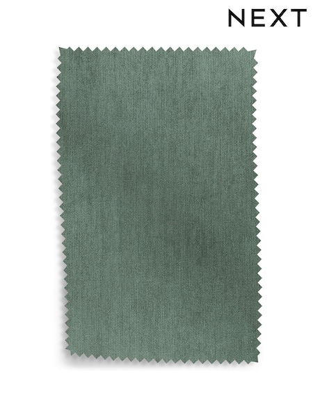 Light Forest Green Fine Chenille Easy Clean Upholstery Swatch (F47740) | £0