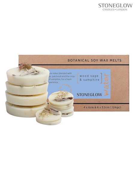 Stoneglow Elements Blue Water Wood Sage & Samphire Soy Wax Melts (F47776) | £15