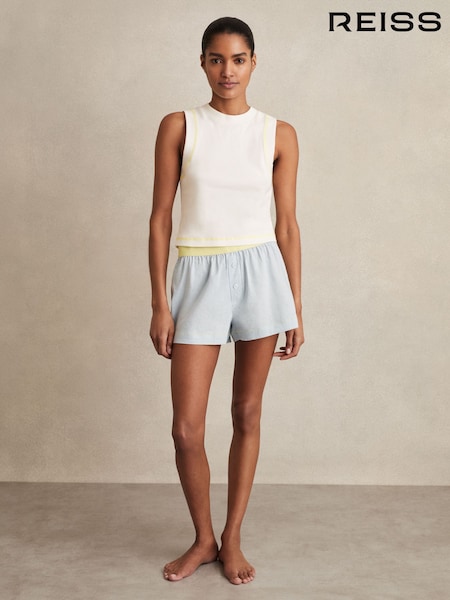 Reiss White Lea Stretch-Cotton Ribbed Vest (F47822) | £35