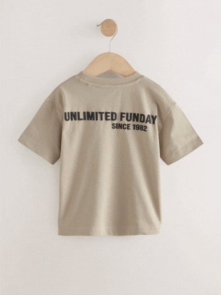 Cement Slogan 100% Cotton Short Sleeve Back Print T-Shirt (3mths-7yrs) (F47849) | £6 - £8