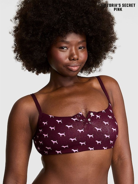 Victoria's Secret PINK Purple Rose Scoop Rib Scoop Bralette (F47991) | £19