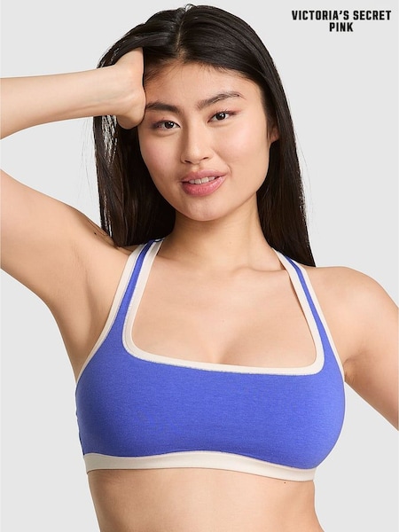 Victoria's Secret PINK Ultra Marine Blue Cotton Bralette (F47995) | £19