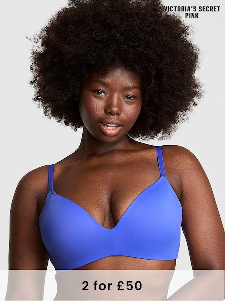 Victoria's Secret PINK Ultra Marine Blue Non Wired Push Up Bra (F48006) | £29