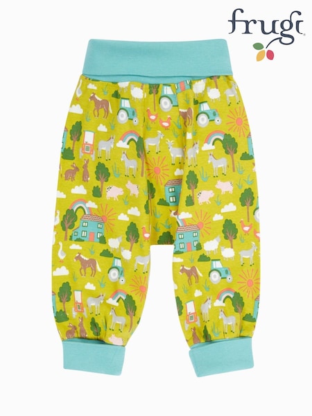 Frugi Blue Dinosaur Joggers - Kids' Trousers (F48130) | £18 - £20