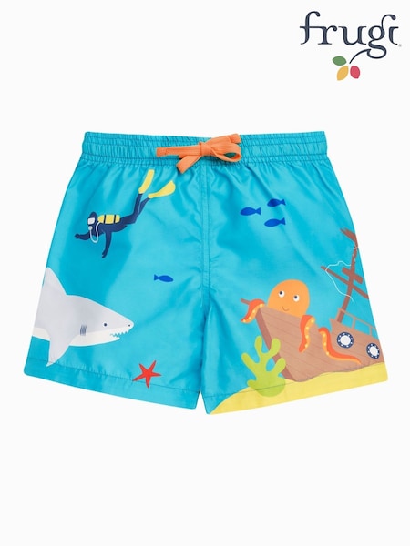 Frugi Blue Polkerris Board Swimwear Shorts (F48139) | £24 - £26