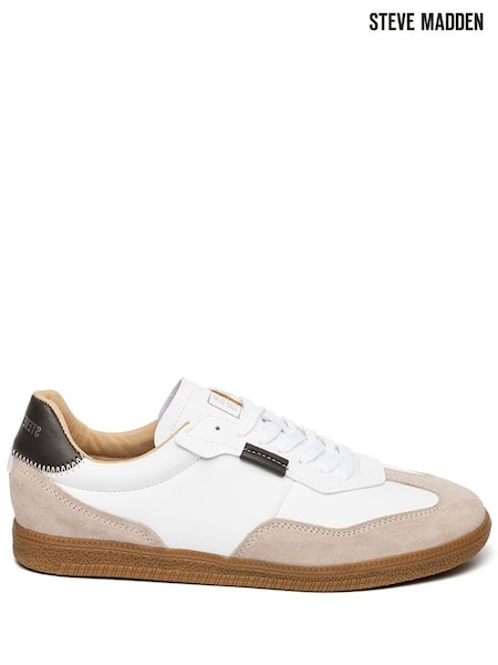 Steve Madden White Emporia Trainers (F48161) | £100