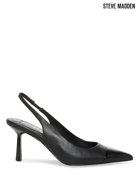 Steve Madden Kling Heeled Leather Black Shoes (F48209) | £110