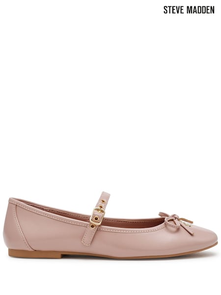 Steve Madden Pink Ceece Leather Ballerinas (F48220) | £120