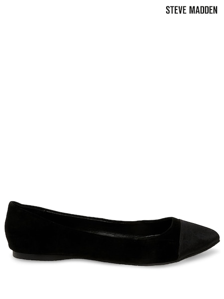 Steve Madden Delancy Black Ballerinas (F48223) | £120