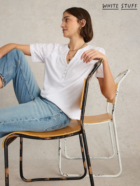 White Stuff White Ellie Broderie Top (F48290) | £39