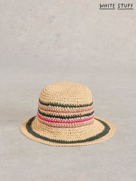 White Stuff Natural Striped Bucket Hat (F48319) | £29