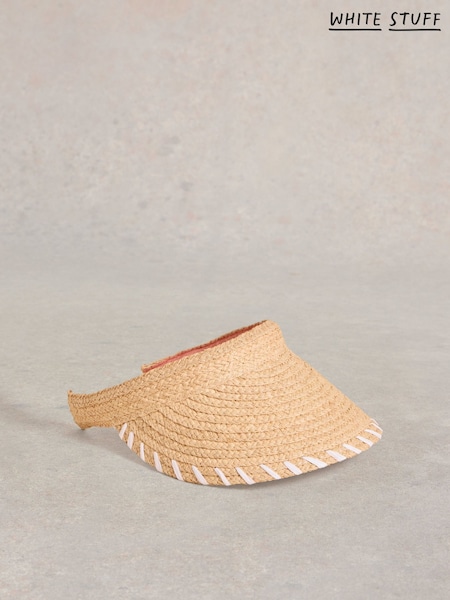 White Stuff Natural Woven Visor Hat (F48357) | £25