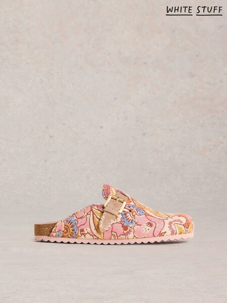 White Stuff Pink Myrtle Slip-On Footbed Shoes (F48361) | £65