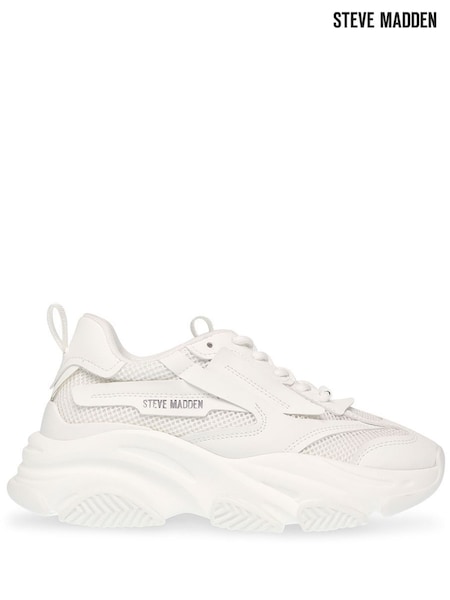 Steve Madden White Possession Trainers (F48572) | £120