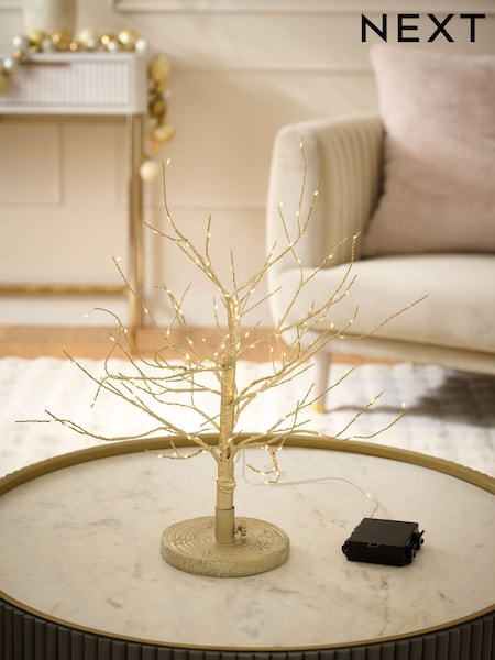 Gold Rice Light 1.5ft Pre Lit Christmas Tree (F48639) | £30