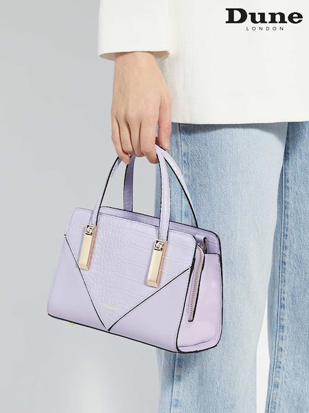 Dune London Purple Dinkydenbeigh Mini Branded Handle Tote Bag (F48918) | £89