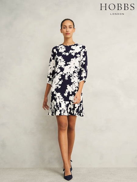Hobbs Blue Petite Liana Dress (F48986) | £139
