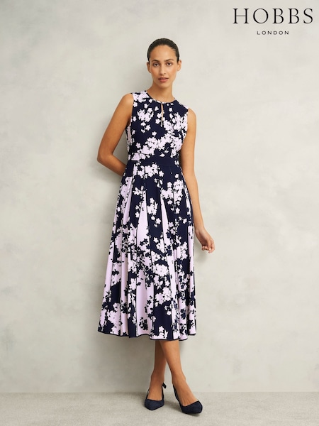 Hobbs Blue Angelicas Dress (F48998) | £189
