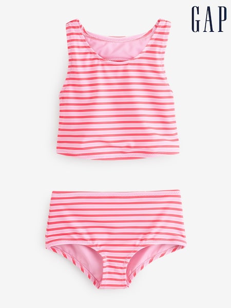 Gap Pink Stripe Cutout Tankini Swim Two-Piece (4-13yrs) (F49017) | £25