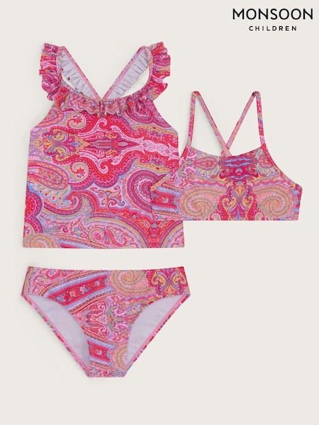 Monsoon Orange Paisley Tankini Set 3 Piece (F49091) | £30 - £34