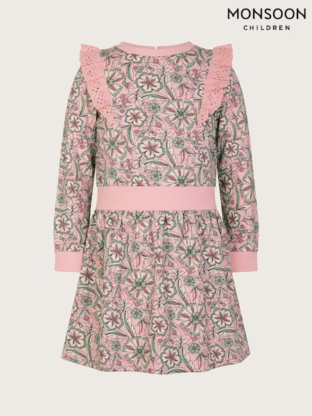 Monsoon Pink Scorched Paisley Print Dress (F49117) | £30 - £35