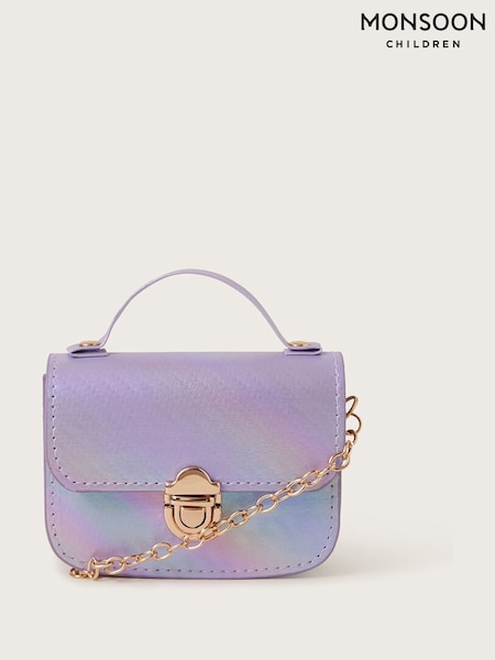 Monsoon Purple Mini Rainbow Satchel Bag (F49152) | £10