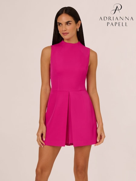 Adrianna by Adrianna Papell Pink Peplum Romper (F49288) | £129