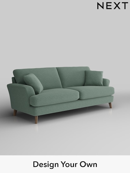 Fine Chenille Easy Clean/Light Forest Green Conway Relaxed Sit (F49348) | £1,450