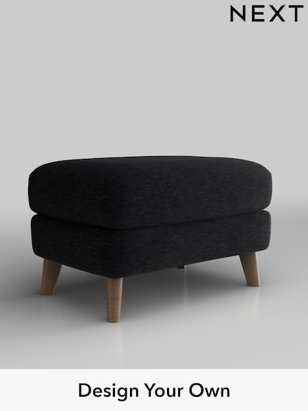 Fine Chenille Easy Clean/Black Conway Relaxed Sit (F49357) | £425