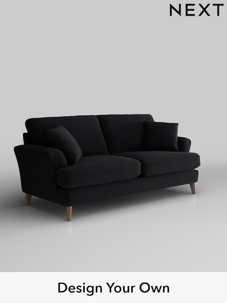 Fine Chenille Easy Clean/Black Conway Relaxed Sit (F49357) | £1,350