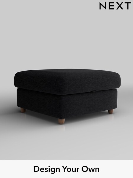 Fine Chenille Easy Clean/Black Parker Platform Grand Relaxed Sit (F49360) | £499
