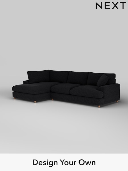 Fine Chenille Easy Clean/Black Parker Platform Grand Relaxed Sit (F49360) | £2,525