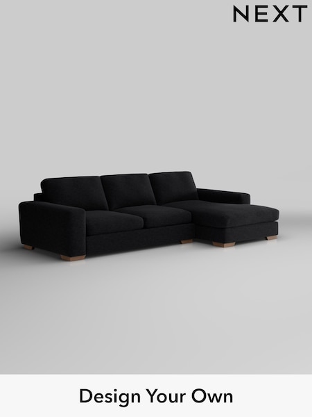 Fine Chenille Easy Clean/Black Houghton Deep Sit (F49364) | £2,250