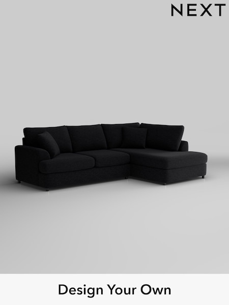 Fine Chenille Easy Clean/Black Parker Platform (F49365) | £2,250