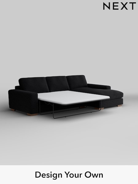 Fine Chenille Easy Clean/Black Houghton Deep Relaxed Sit (F49369) | £2,825