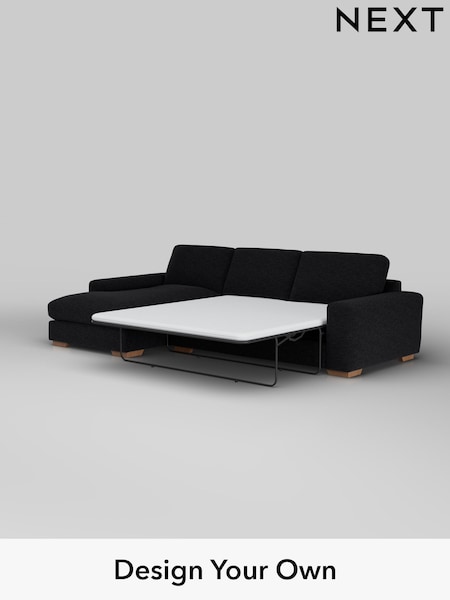 Fine Chenille Easy Clean/Black Houghton Deep Relaxed Sit (F49369) | £2,825