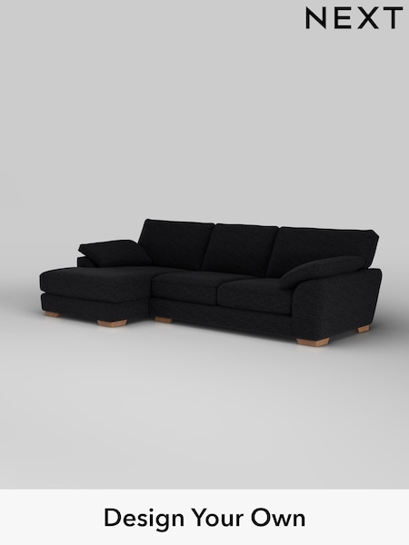 Fine Chenille Easy Clean/Black Stamford Grand Relaxed Sit (F49383) | £2,550