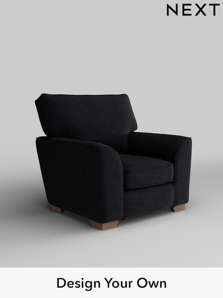 Fine Chenille Easy Clean/Black Stamford (F49387) | £750
