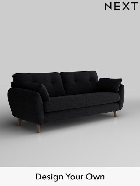 Fine Chenille Easy Clean/Black Wilson Buttoned Back (F49388) | £1,150