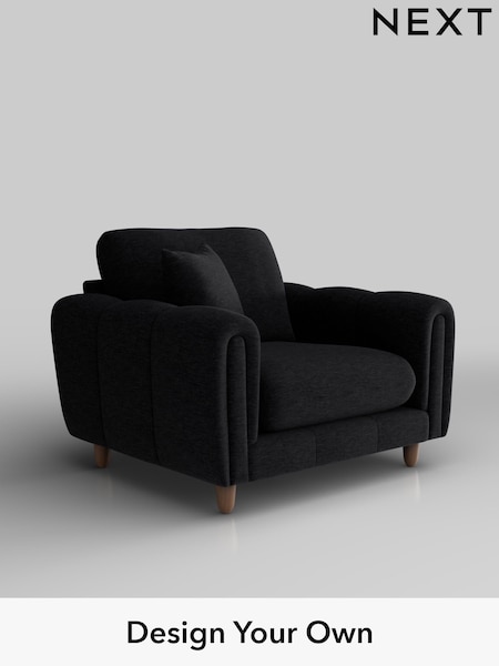 Fine Chenille Easy Clean/Black Odella (F49392) | £975