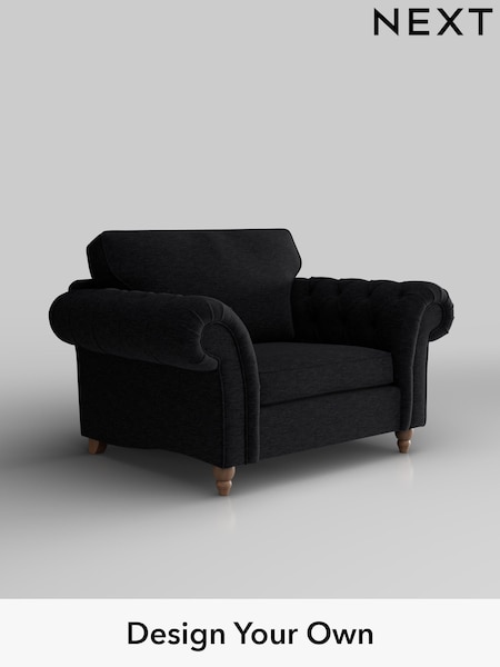 Fine Chenille Easy Clean/Black Gosford Highback Ii Deep Sit (F49396) | £1,175