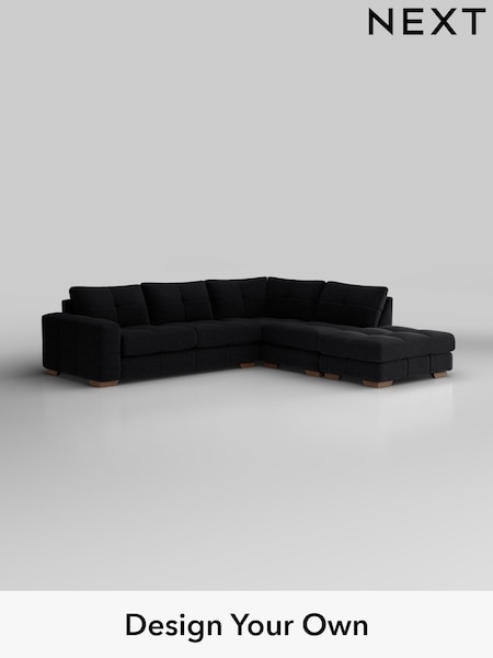 Fine Chenille Easy Clean/Black Brooke Deep Sit (F49399) | £2,825