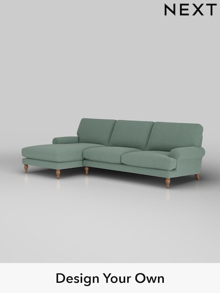 Fine Chenille Easy Clean/Light Forest Green Erin Deep Relaxed Sit (F49401) | £1,975