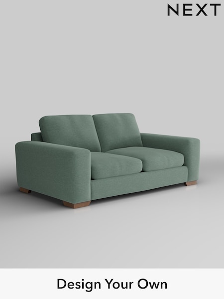 Fine Chenille Easy Clean/Light Forest Green Houghton Deep Sit (F49405) | £1,275