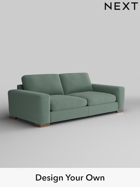 Fine Chenille Easy Clean/Light Forest Green Houghton Deep Sit (F49405) | £1,375