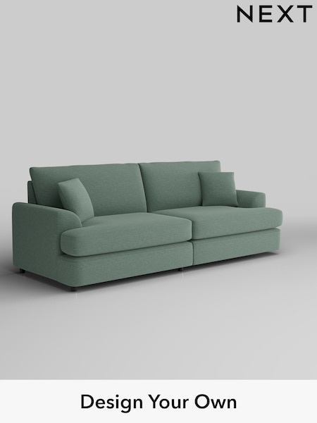 Fine Chenille Easy Clean/Light Forest Green Parker Platform (F49411) | £1,475